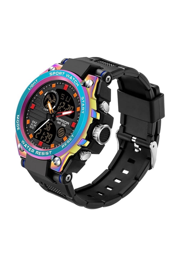 Men's Luxury Military Sport Watch – Multicolor Quartz Wristwatch, 50M Waterproof
