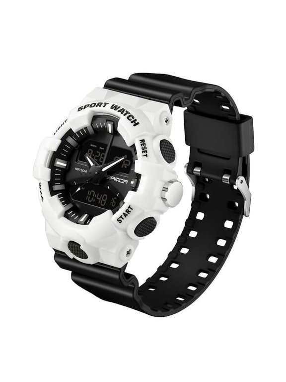 Men's Luxury Military Sports Watch – Waterproof Shock-Resistant Quartz Wristwatch with Tactical Design & LED Display