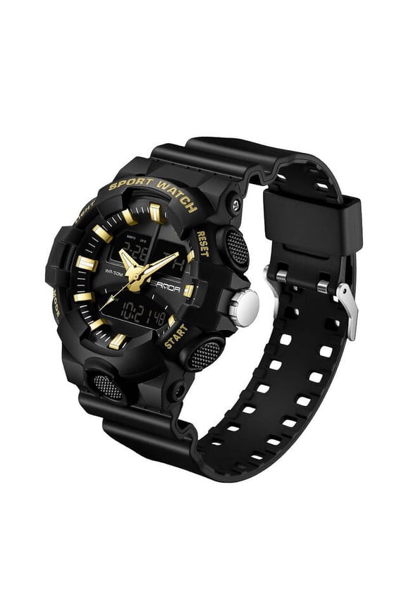 Men's Luxury Military Sports Watch – Waterproof Shock-Resistant Quartz Wristwatch with Tactical Design & LED Display