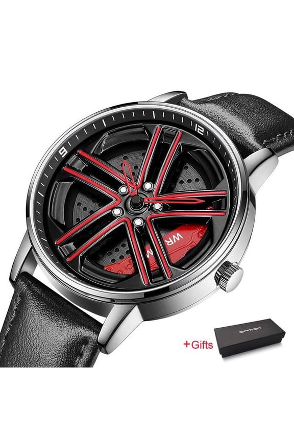 Men's Luxury Wheel Dial Watch – Fashion Military Quartz Wristwatch for Casual & Statement Wear
