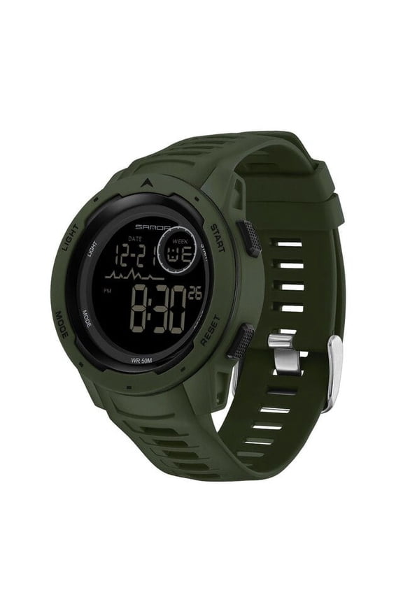 Men's Military Digital Sports Watch – Waterproof LED Wristwatch with Countdown Timer & Alarm (Relogio Masculino)