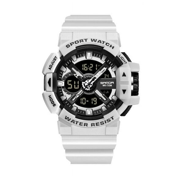 EXPLOJOY Men's Military Sport Watch – Dual Display Quartz Digital Wristwatch, 50M Waterproof