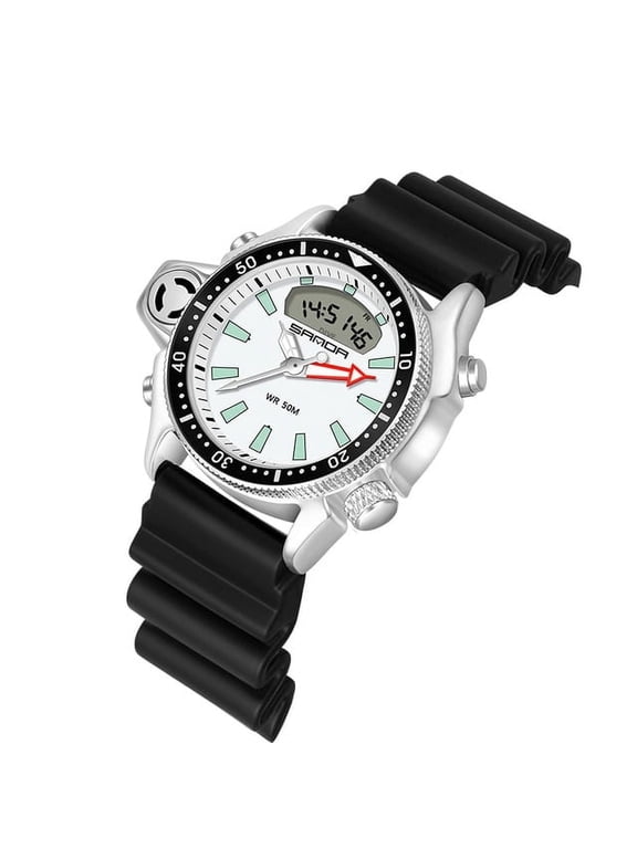 Men's Military Sport Watch – Shock-Resistant Quartz Diver Wristwatch, Casual Style & Waterproof