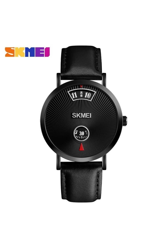 Men's Minimalist Dual Display Watch – Waterproof Quartz Timepiece with Stainless Steel Strap & Unique Design