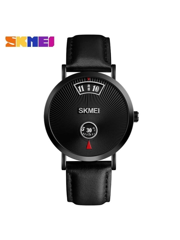 Men's Minimalist Dual Display Watch – Waterproof Quartz Timepiece with Stainless Steel Strap & Unique Design