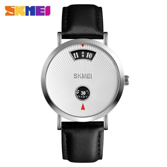 Explojoy Men's Minimalist Dual Display Watch – Waterproof Quartz Timepiece with Stainless Steel Strap & Unique Design