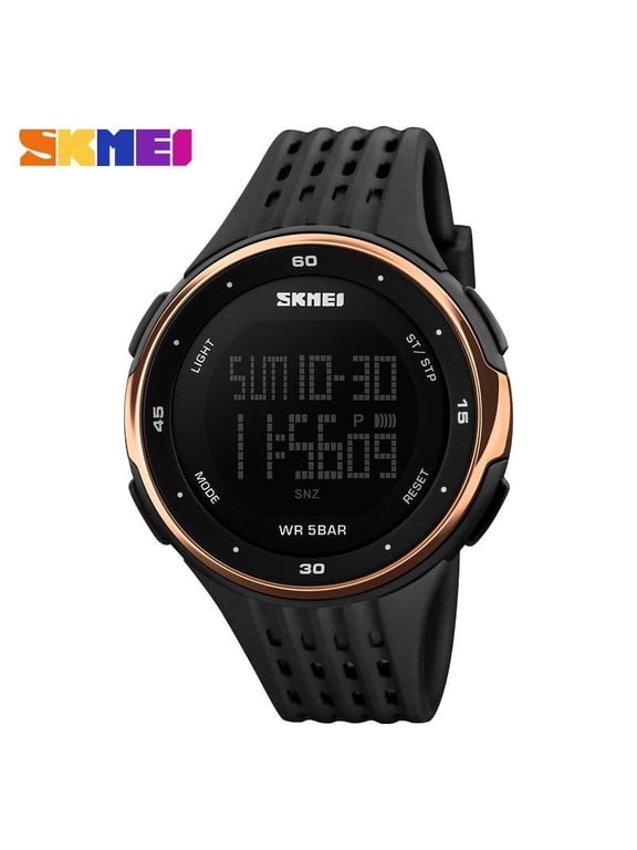 Men's Minimalist Sport Digital Watch – Waterproof LED Wristwatch with Chronograph, Calendar & Alarm