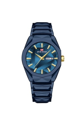 Men's Rainbow Quartz Watch – Waterproof Stainless Steel Design with Calendar Display