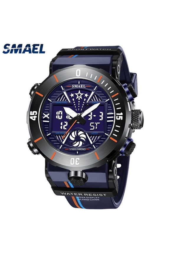Men's Sport Digital Timepiece – Quartz Precision, Waterproof, PU Strap Comfort