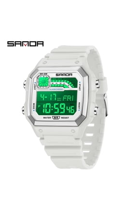 Men's Tactical Sport Watch – Dual Display Military Wristwatch with LED, Alarm, Stopwatch & 50M Waterproof