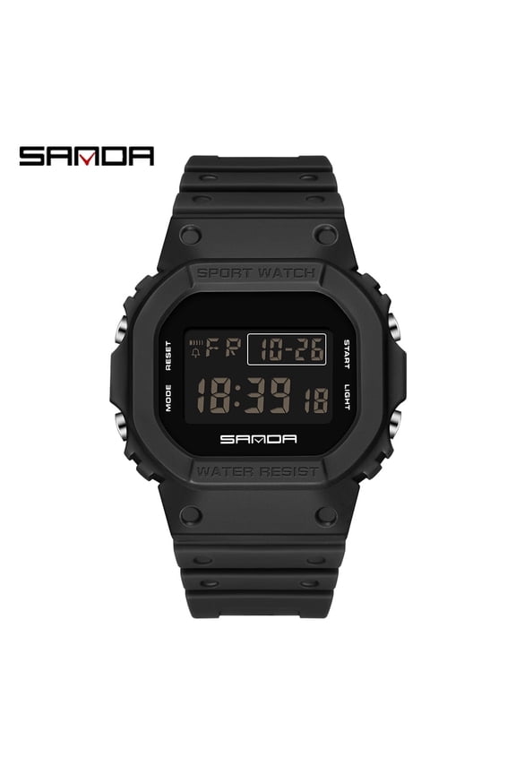 Men's Tactical Sport Watch – LED Digital Military Wristwatch with Date, Alarm & Stopwatch, 50M Waterproof