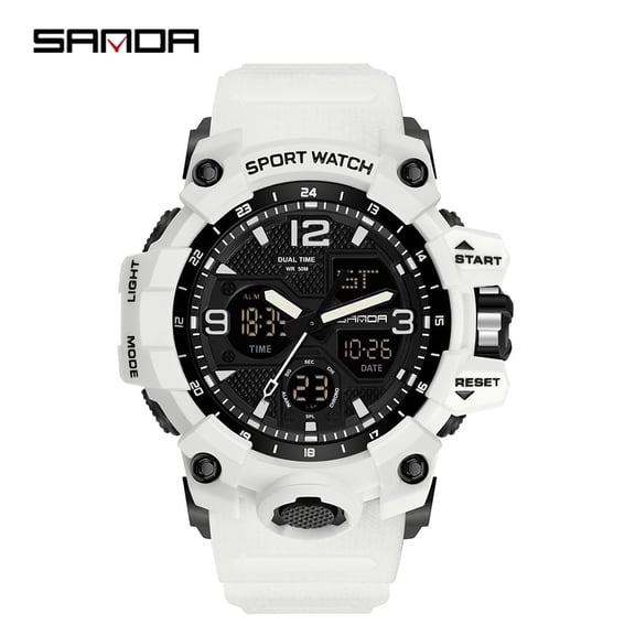 Explojoy Men's Tactical Sport Watch – LED Digital Military Wristwatch with Date, Alarm & Stopwatch, 50M Waterproof