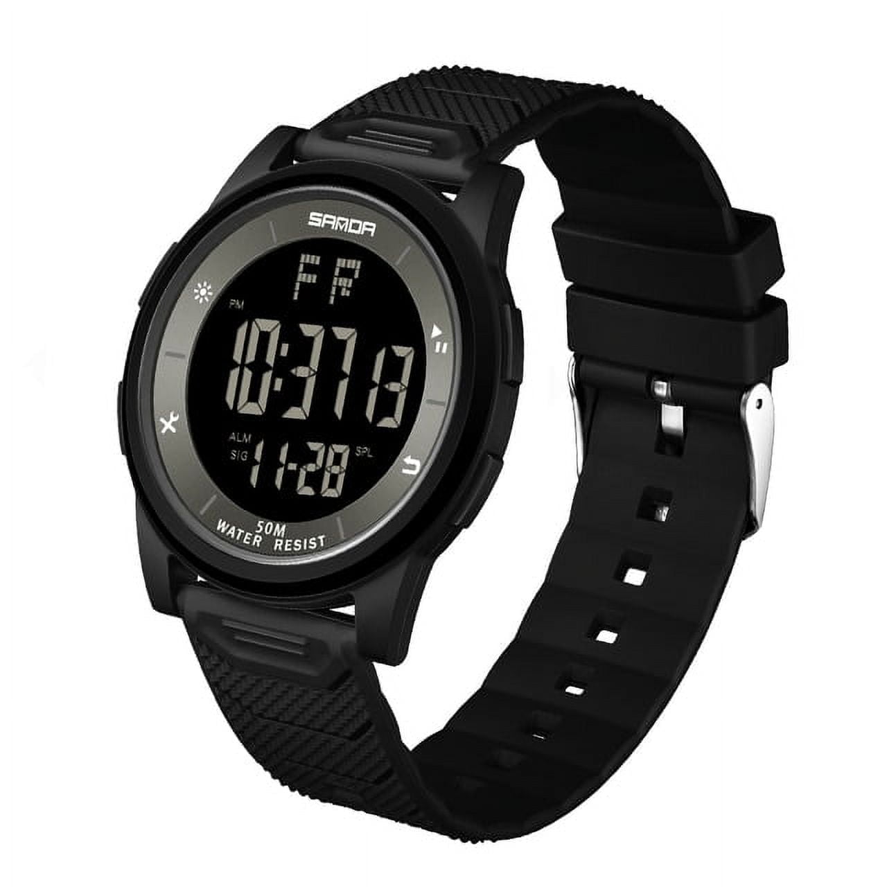Explojoy Men's Ultra Slim LED Digital Watch – 10mm Minimalist ...