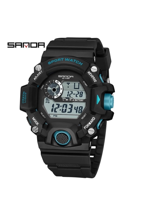 Multi-Function Digital Watch for Active Lifestyles – Waterproof and Durable