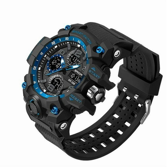Explojoy Multifunction Military Watch – LED Display, Stopwatch, Calendar & Rugged Construction
