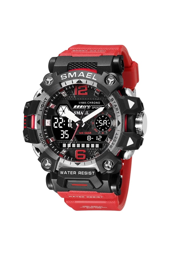 Multifunctional Quartz Watch – Tactical Style with Dual Time Zones and Durable Case