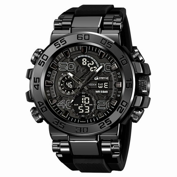 Explojoy Multifunctional Sports Wristwatch – Analog-Digital Interface, Shockproof & Water Resistant