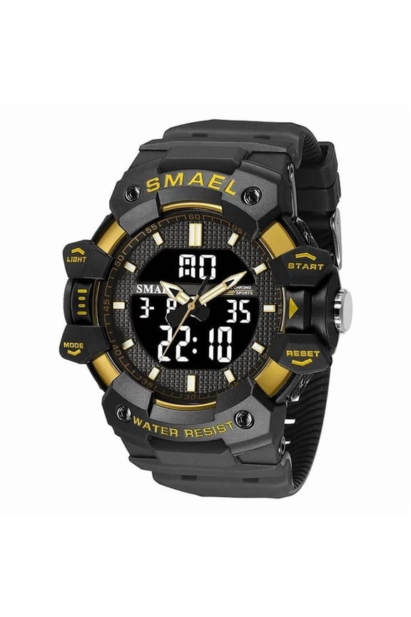 Outdoor Men's Watch – Shock Resistant, Dual Time Format & Waterproof Performance