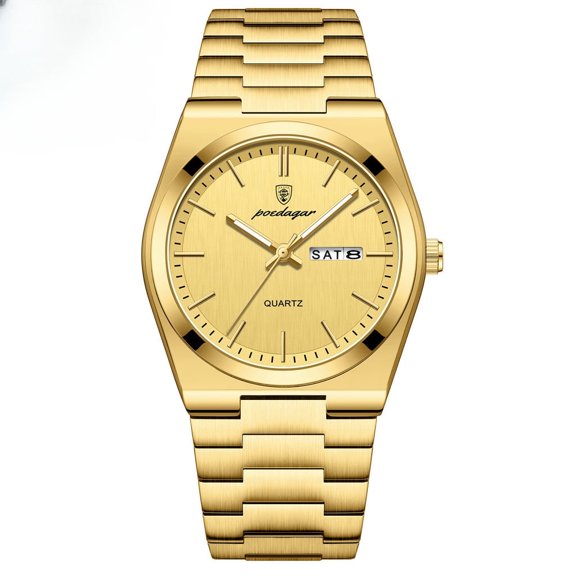 EXPLOJOY Premium Quartz Timepiece – Luminous Dial, Water Resistance & Steel Band