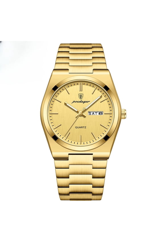 Premium Quartz Timepiece – Luminous Dial, Water Resistance & Steel Band