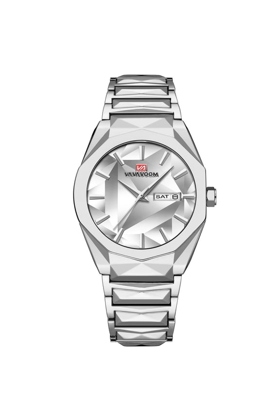 Premium Quartz Watch for Men – Vibrant Steel Strap, Water Resistance & Date Display