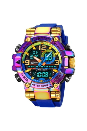 Rainbow Digital Sport Watch – Waterproof, Luminous Display, Multifunctional Interface