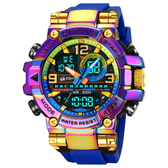 Explojoy Rainbow Digital Sport Watch – Waterproof, Luminous Display, Multifunctional Interface