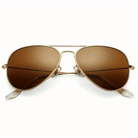 EXPLOJOY Real Glass Lens Aviator Sunglasses Metal Frame Shades Polarized Sunglass For Man Women