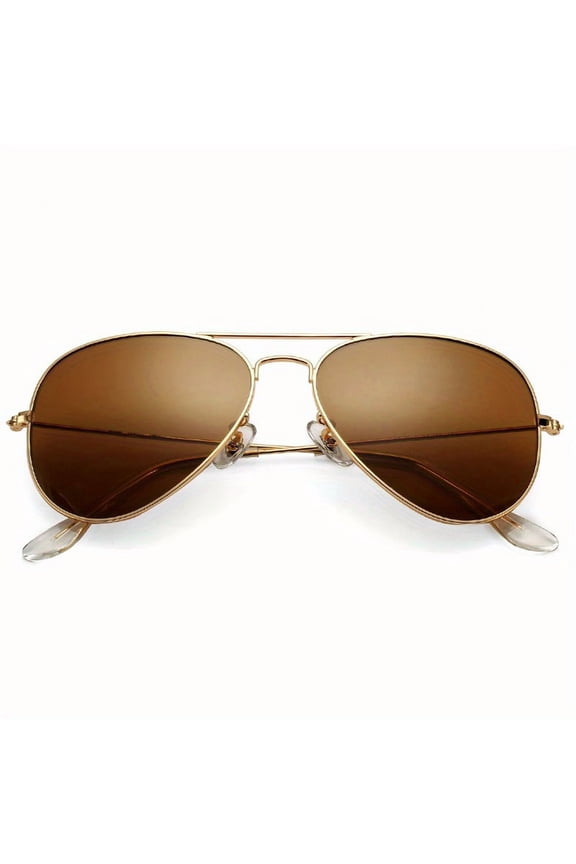Real Glass Lens Aviator Sunglasses Metal Frame Shades Polarized Sunglass For Man Women