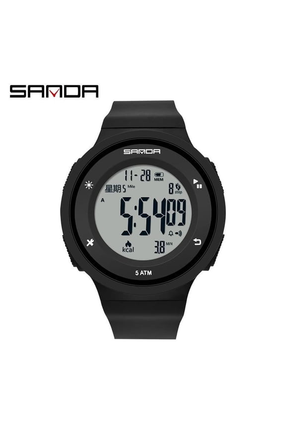 Rugged Digital Timepiece – Water Resistant, Luminous Screen, Activity Tracker, Multifunction Design