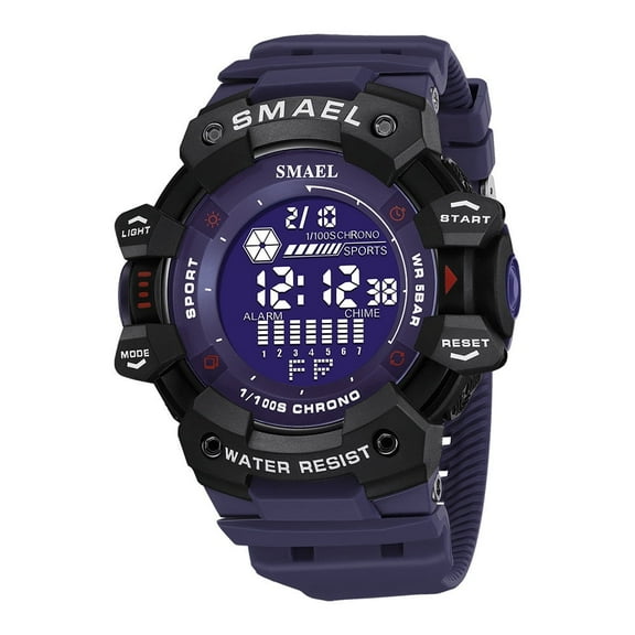 EXPLOJOY Rugged Men's Timepiece – 50m Waterproof, Luminous Display, Electronic Functions, Bold Styling