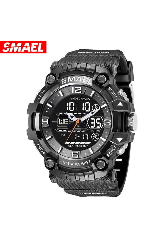 Rugged Outdoor Watch for Men – Large Face, Dual Time Display, Water Resistant