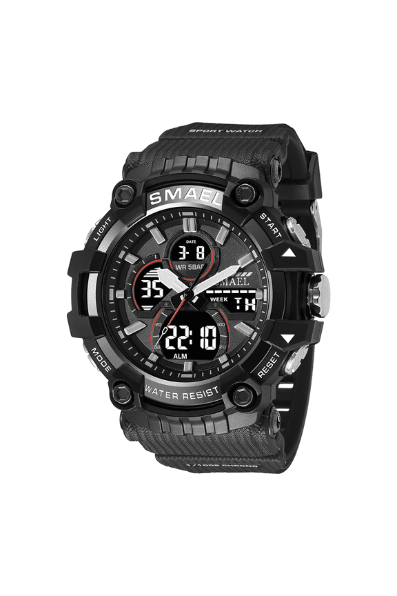 Rugged Outdoor Watch for Men – Large Face, Dual Time Display, Water Resistant