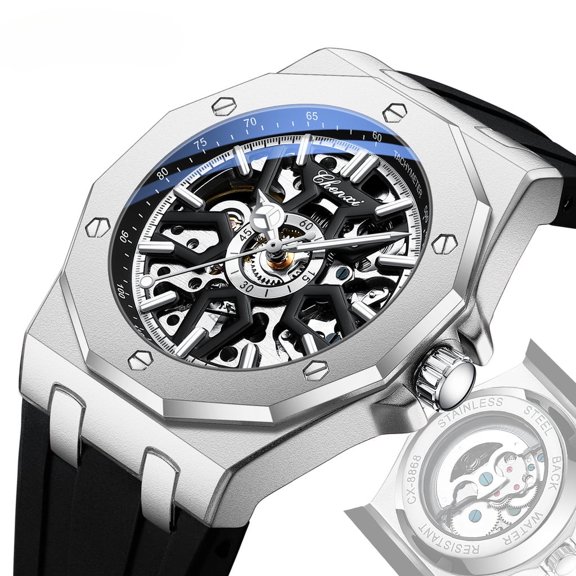EXPLOJOY Sport Mechanical Timepiece – Fully Automatic Movement, Water Resistant, Silicone Band