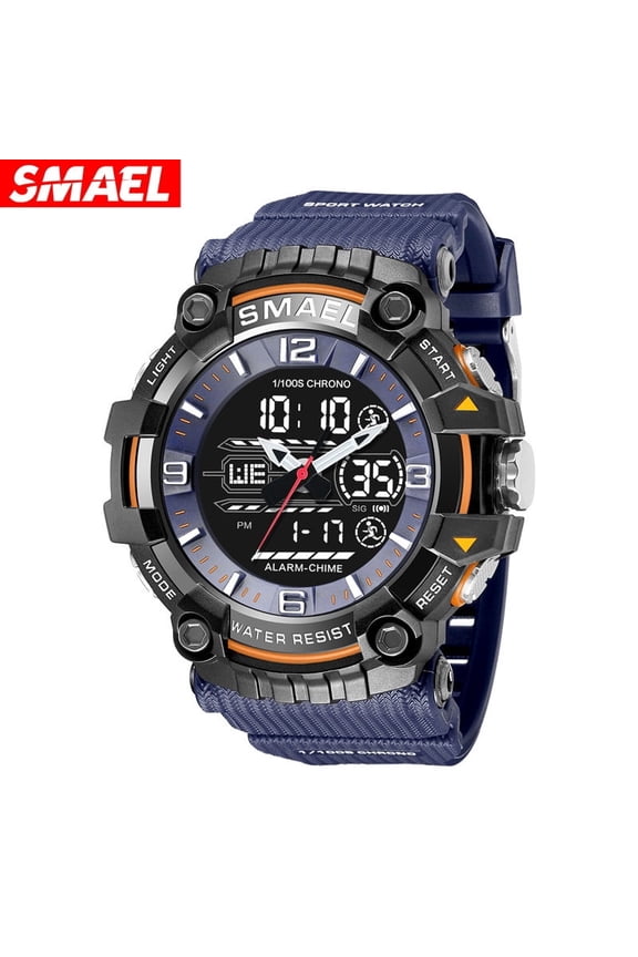 Sport Watch for Men Big Dial Analog Digital Watch Outdoor Dual Display Electronic Watches
