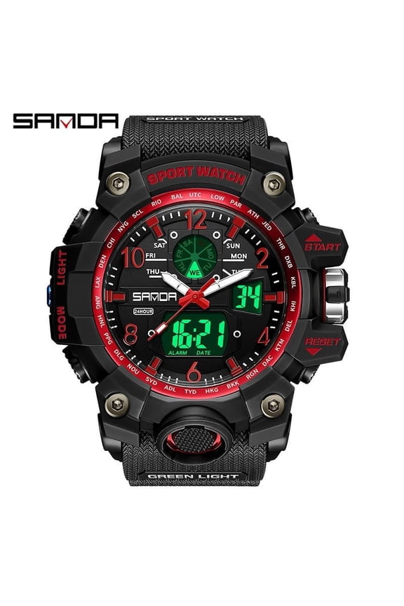 Sports Watch Waterproof Luminous Multifunction Teenagers Dual Display Electronic Digital Watch