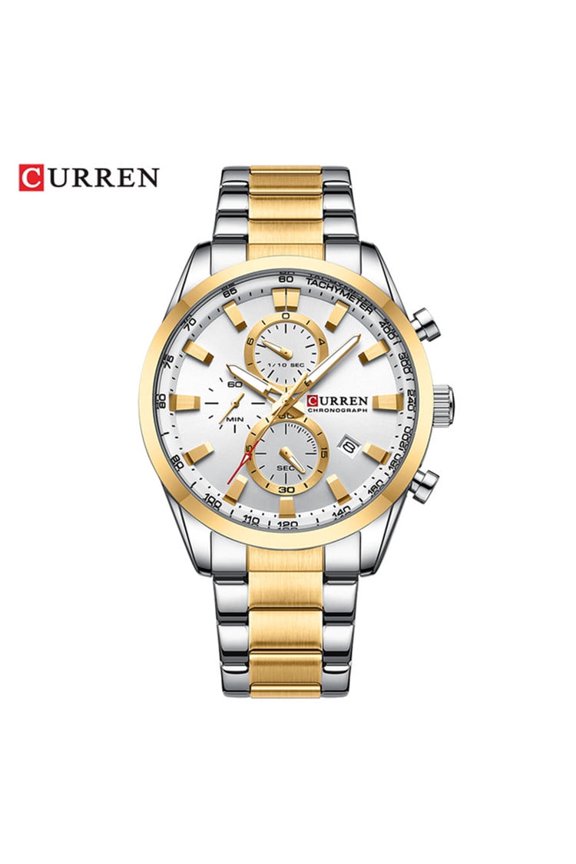 Stylish Chronograph Watch – Stainless Steel Case with Quartz Precision