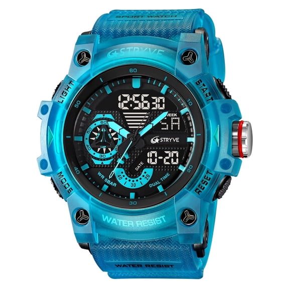 EXPLOJOY Stylish Digital Timepiece – Multifunctional Interface, Waterproof Case, Bold Sport Styling