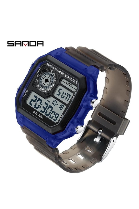Stylish Digital Watch – Square Case, Alarm & Timer, Fashionable Look