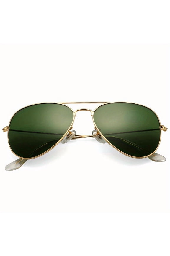 Stylish Glass Lens Sunglasses – Polarized Vision, Lightweight Metal Frame & All-Day Comfort
