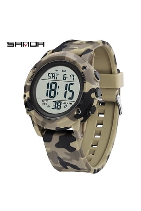 Tactical Sports Watch – Waterproof Digital Timepiece with Camouflage Design