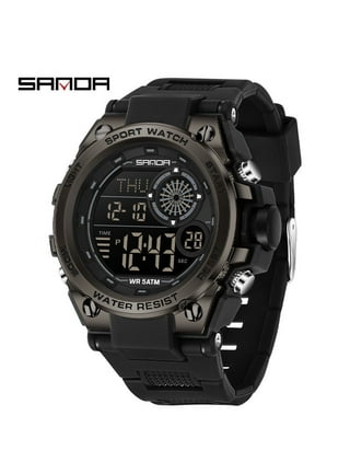 Pink Watches At Walmart Stores Colorful Black Color Fashion Sport Watch Water Resistance Double Display  Men Sport Wrist Analog Watch Gift Watches And Watch Price  main image 1