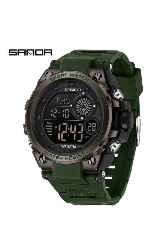 Teen Digital Sport Watch – Waterproof, Chronograph, Alarm, Dual Time Display, Multifunction Electronic Wristwatch
