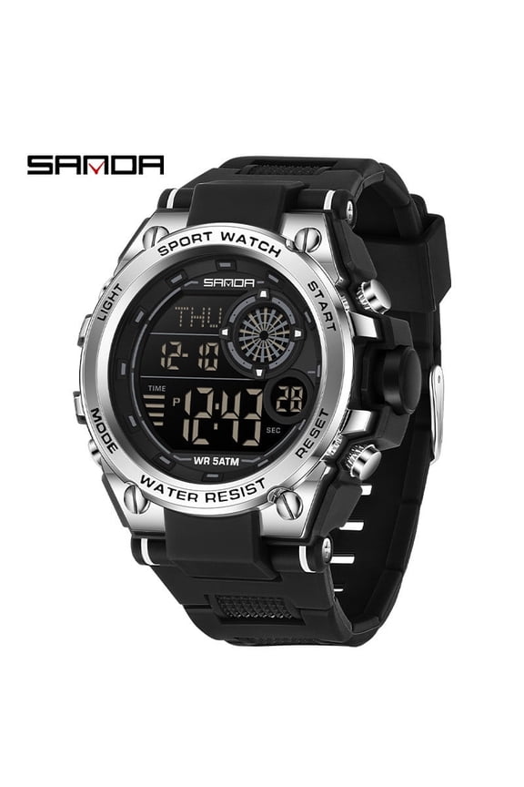 Teen Digital Sport Watch – Waterproof, Chronograph, Alarm, Dual Time Display, Multifunction Electronic Wristwatch