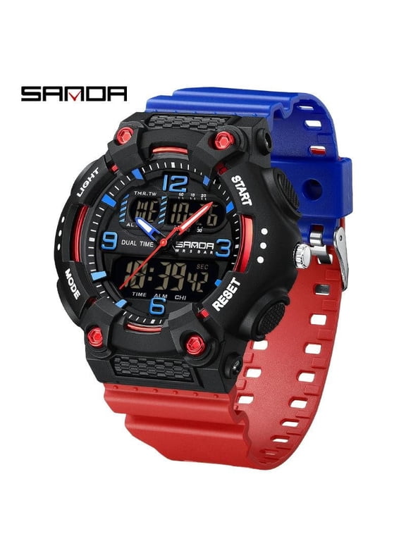 Teen Digital Sport Watch – Waterproof, Dual Display, Alarm, Stopwatch, Trendy Multifunction Design