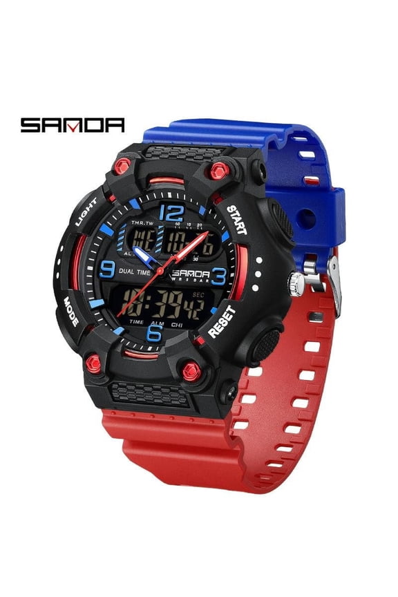 Teen Digital Sport Watch – Waterproof, Dual Display, Alarm, Stopwatch, Trendy Multifunction Design