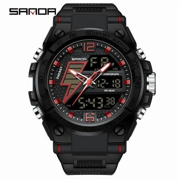 EXPLOJOY Teen Dual Display Digital Watch – Waterproof Multifunction Sport Wristwatch with LED Backlight & Fashion Design