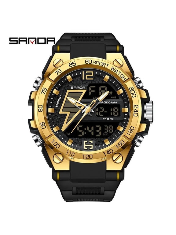 Teen Dual Display Digital Watch – Waterproof Multifunction Sport Wristwatch with LED Backlight & Fashion Design