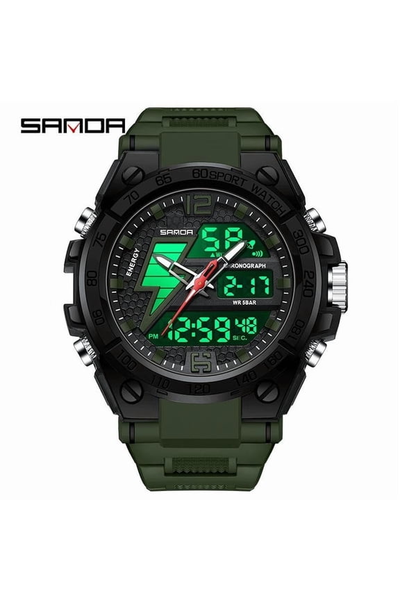 Teen Dual Display Digital Watch – Waterproof Multifunction Sport Wristwatch with LED Backlight & Fashion Design