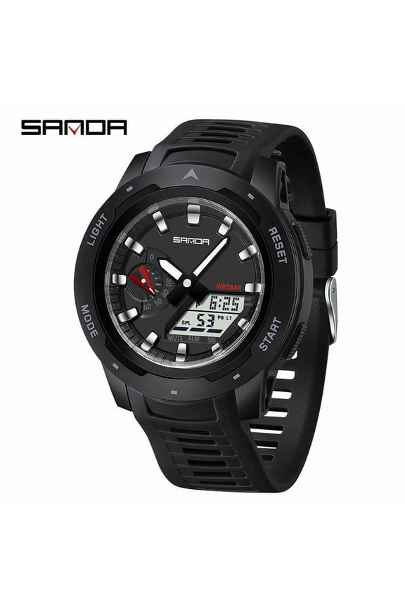 Teen Sport Digital Watch – Waterproof Dual Display Wristwatch with Alarm, Stopwatch & LED Backlight